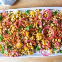 corn salad with chile and lime