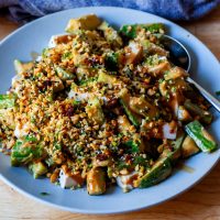 cucumber crunch salad with tofu