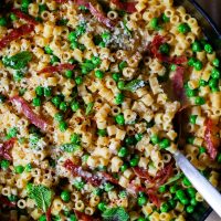 one-pan ditalini and peas